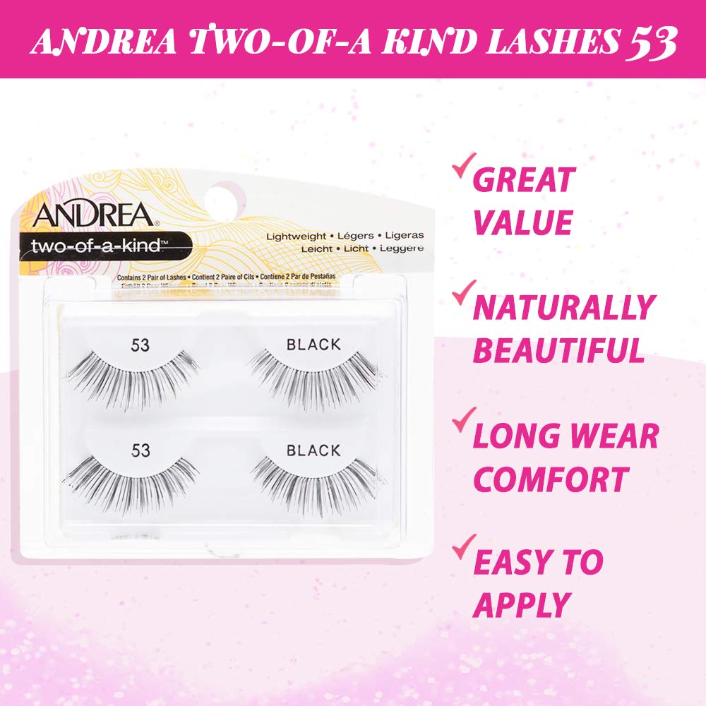 Andrea Two of a Kind False Lashes #53 Black, 4 Pack