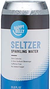 Amazon Brand - Happy Belly Seltzer Sparkling Water, 33.8 fl oz (Pack of 1)