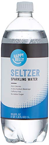 Amazon Brand - Happy Belly Seltzer Sparkling Water, 33.8 fl oz (Pack of 1)