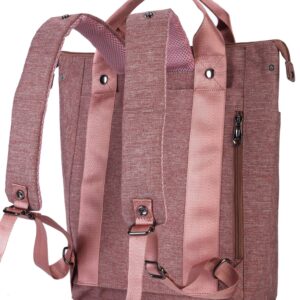 Kah&Kee Convertible Laptop Backpack and Tote Bag Handbag Computer Compartment Travel School for Women Man (Antique Pink)