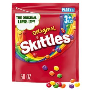 skittles original chewy candy, party size, 50 oz bag