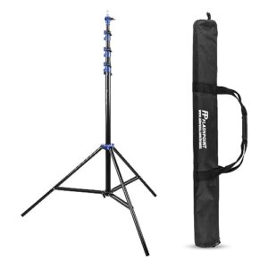 flashpoint 13' blue color coded pro air cushioned heavy duty light stand for photography, lightwight, portable and durable photography light stand tripod is suitable for pro photography