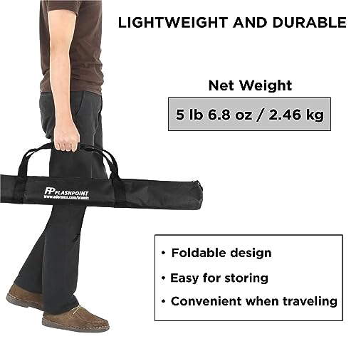 Flashpoint 13' Blue Color Coded Pro Air Cushioned Heavy Duty Light Stand for Photography, Lightwight, Portable and Durable Photography Light Stand Tripod is Suitable for Pro Photography