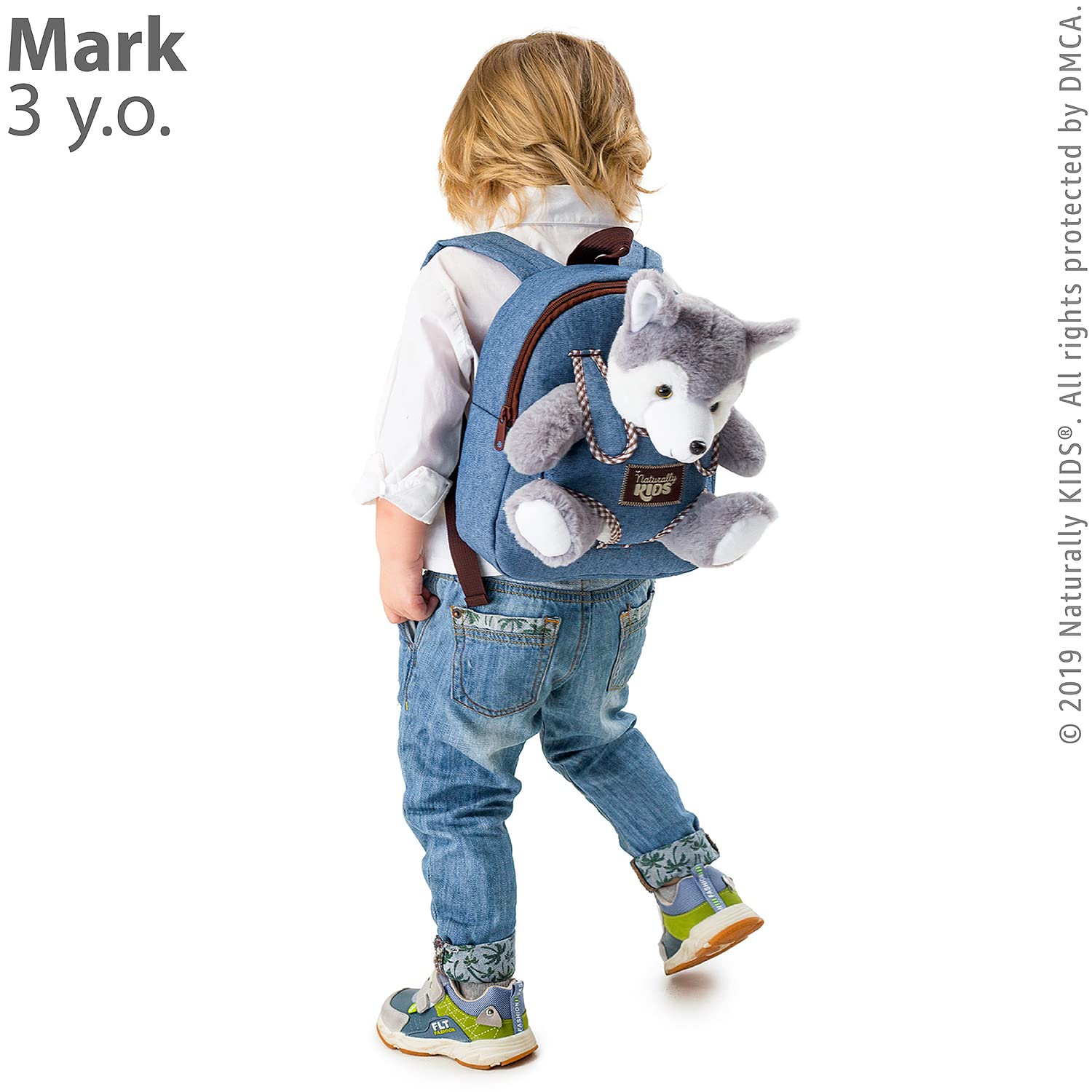 Wolf Backpack, Wolf Toys for Girls Boys, Wolf Stuffed Animal, Husky Toy for Kids