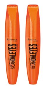 rimmel scandaleyes mascara, extreme black, 12ml (0.41 fl oz), pack of 2