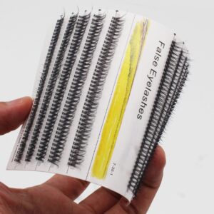 1Tray,400-count Beauty Nature Long Fishtail Style Individual Fake False Eyelashes Clusters Mixed 8-16mm High Volume 3D Eye Lashes Extensions Makeup Tools (8-16MM)