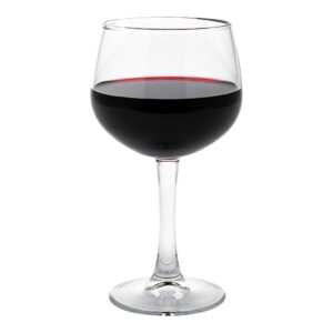 restaurantware cascata 13 ounce balloon red wine glasses set of 6 tempered red wine glasses - chip-resistant fine-blown glass wine balloon glasses dishwasher-safe stemware for red or white wines