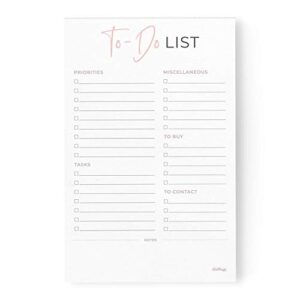to-do list rose gold planner notepad, 5.5 x 8.5 in. (to-do list)
