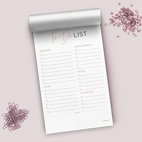 To-Do List Rose Gold Planner Notepad, 5.5 x 8.5 in. (To-Do List)