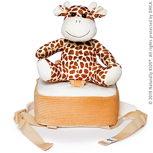 Naturally KIDS Giraffe Backpack, Giraffe Toy for Toddler, Giraffe Stuffed Animal, Giraffe Gifts