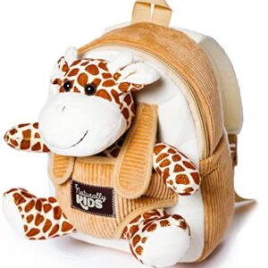 Naturally KIDS Giraffe Backpack, Giraffe Toy for Toddler, Giraffe Stuffed Animal, Giraffe Gifts