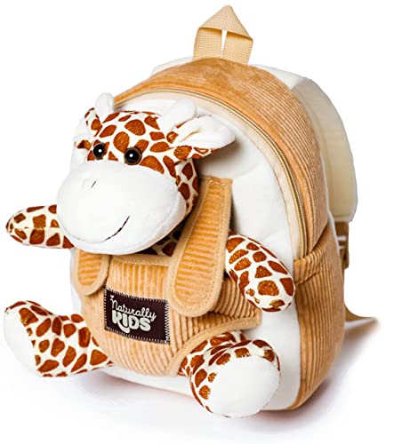 Naturally KIDS Giraffe Backpack, Giraffe Toy for Toddler, Giraffe Stuffed Animal, Giraffe Gifts