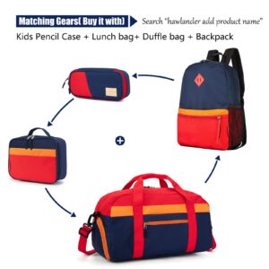 HawLander Little Kids Backpack for Boys Toddler School Bag Fits 3 to 6 years old, 15 inch, Navy Red