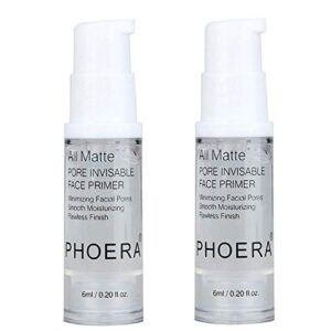 2pcs pro makeup primer, long lasting hydrating smoothing isolated moisturizing oil free effect make up base matte face foundation primer