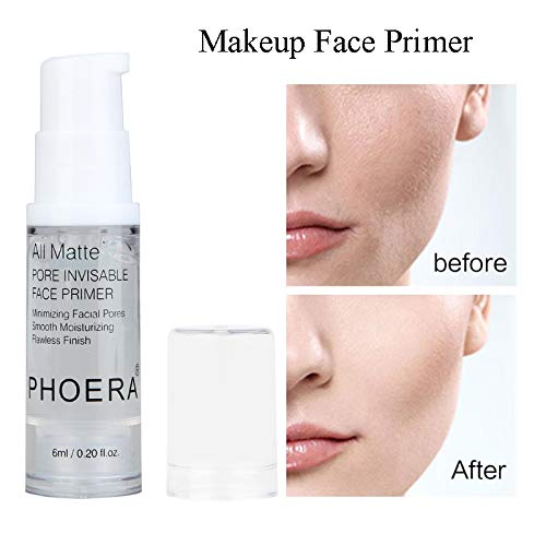 2Pcs Pro Makeup Primer, Long Lasting Hydrating Smoothing Isolated Moisturizing Oil Free Effect Make Up Base Matte Face Foundation Primer