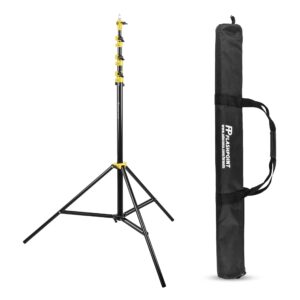 flashpoint 13' yellow color coded pro air cushioned heavy duty light stand for photography, lightwight and durable portable photography light stand tripod is suitable for pro photography
