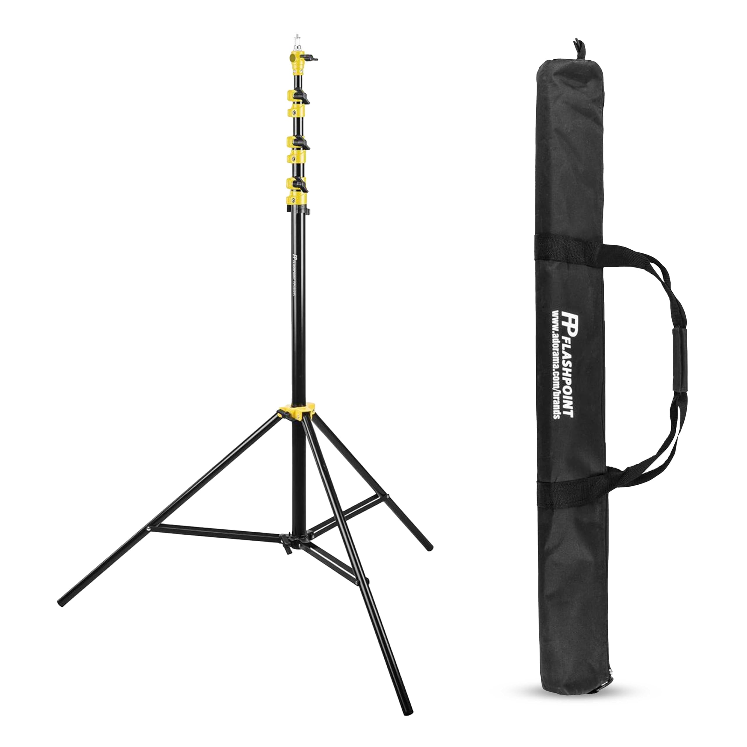 Flashpoint 13' Yellow Color Coded Pro Air Cushioned Heavy Duty Light Stand for Photography, Lightwight and Durable Portable Photography Light Stand Tripod is Suitable for Pro Photography