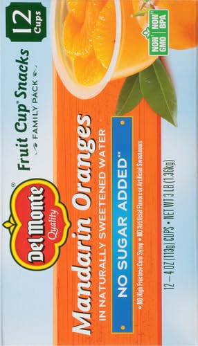 Del Monte, Mandarin Oranges No Sugar Add, 4 Ounce (Pack of 12)