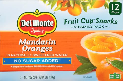 Del Monte, Mandarin Oranges No Sugar Add, 4 Ounce (Pack of 12)