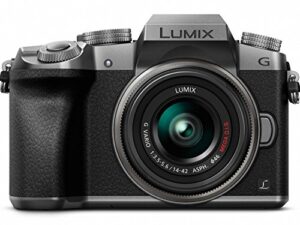 panasonic lumix g7 mirrorless camera with 14-42mm f3.5-5.6 ii asph lens (silver, renewed)