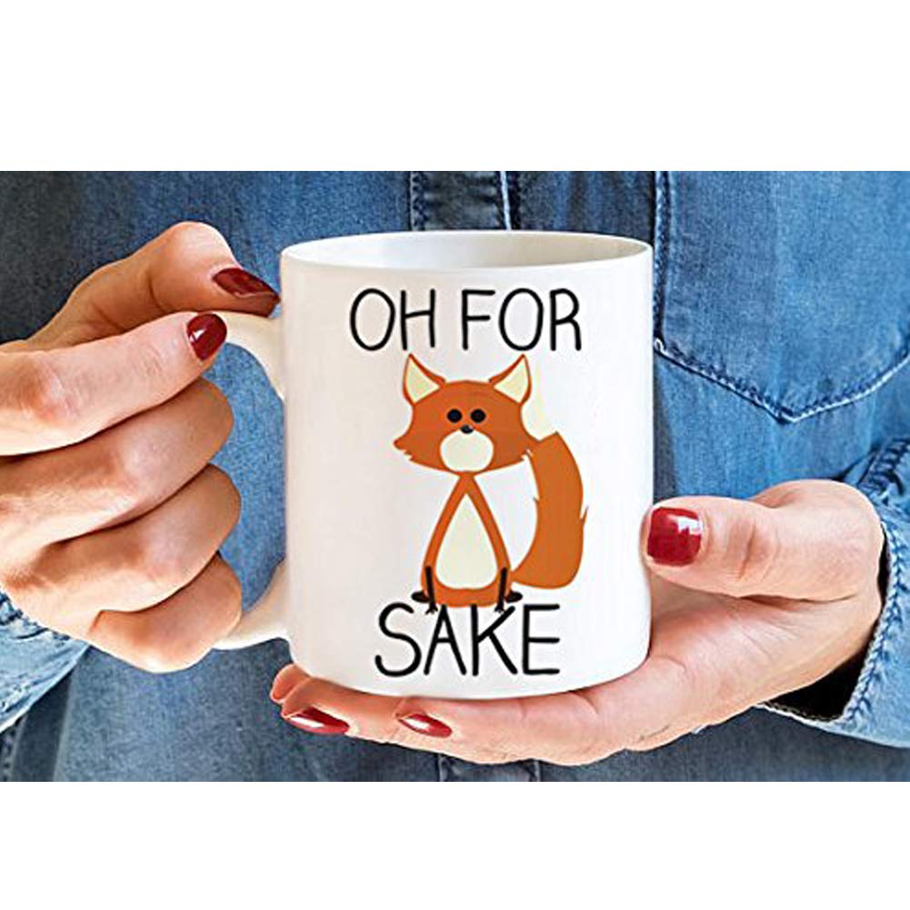 OKSANO Mug for Women Coffee Mug, Fox Coffee Mug Novelty Mug Cute Novelty Cup Funny White Mug, Coffee Ceramic Mug, Lovers Coffee Mug Fox Mug Christmas Valentine's Day Gifts