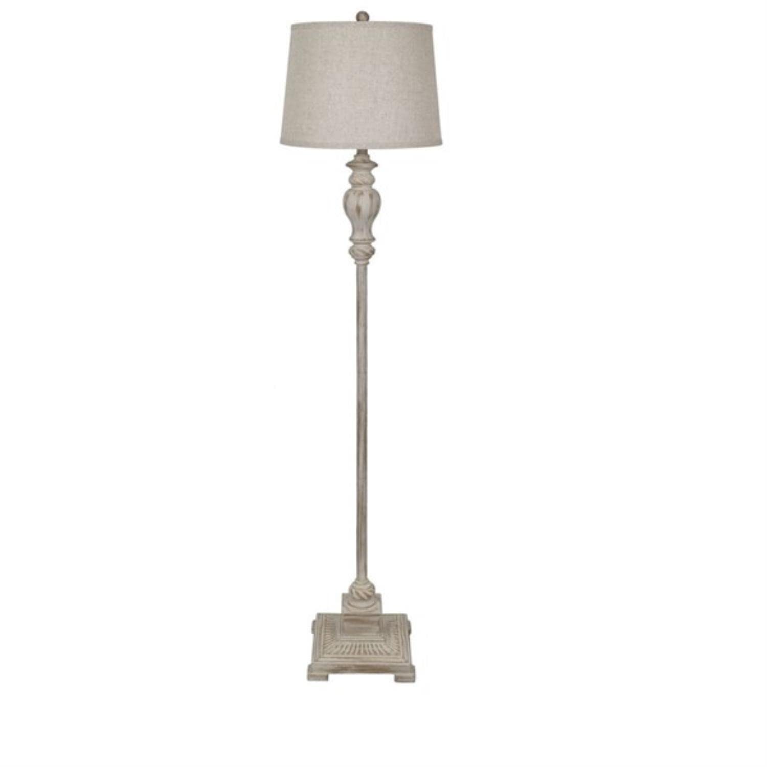 Crestview Collection Scottsdale 62.5 Inch Traditional Resin Distressed Floor Lamp for Home Office, Living Room and Bedroom