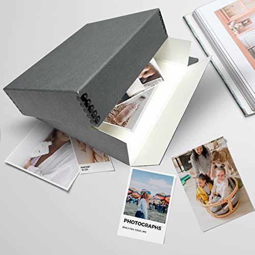 Lineco, 9x12 Gray Color, Museum Archival Storage Box, Drop Front Design. Acid-Free with Metal Edge. Protects Picture Longevity, Organize Photos, Documents, Crafts, DIY.