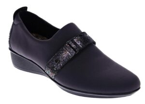 revere genoa - women's stretch loafer graphite/black metallic python - 10 medium