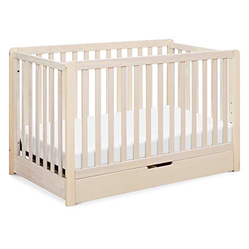 Carter's by DaVinci Colby 4-in-1 Convertible Crib with Trundle Drawer in Washed Natural, Greenguard Gold Certified, Undercrib Storage