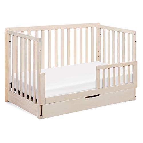 Carter's by DaVinci Colby 4-in-1 Convertible Crib with Trundle Drawer in Washed Natural, Greenguard Gold Certified, Undercrib Storage