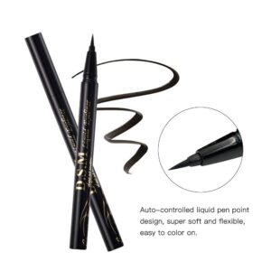 SEILANC Waterproof Liquid Eyeliner Long Lasting&Smudgeproof Eye Liner 2 Packs Precise Eyeliner Pen for All Day with Slim Tip, Black