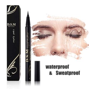 SEILANC Waterproof Liquid Eyeliner Long Lasting&Smudgeproof Eye Liner 2 Packs Precise Eyeliner Pen for All Day with Slim Tip, Black