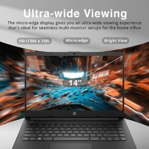 HP Stream 14-Inch Laptop, Intel Celeron N4000, 4 GB RAM, 64 GB eMMC, Windows 10 Home in S Mode (14-cb159nr, Jet Black)