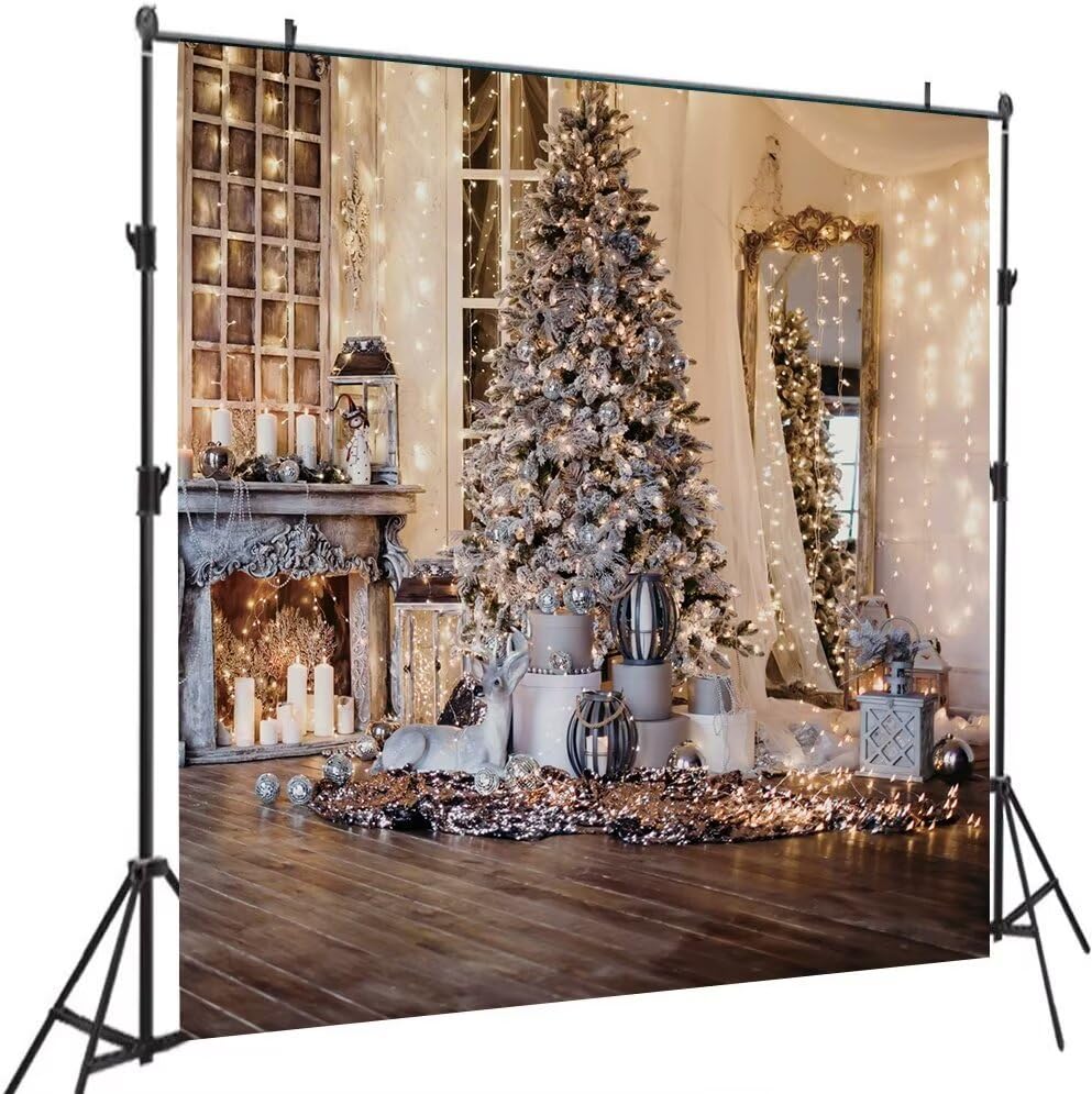 WOLADA Christmas Backdrops for Photography Christmas Backdrop Christmas Photo Backdrop Xmas Backdrops for Photography Holiday Backdrops for Photoshoot Merry Christmas Backdrop 10x10FT 11715