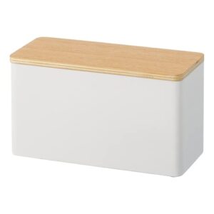 yamazaki countertop organizer home | steel + wood | storage case, one size, white