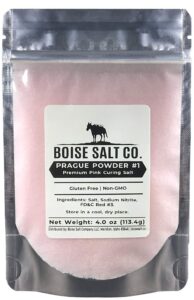 boise salt co. prague powder #1 premium pink curing salt - 4 oz resealable pouch