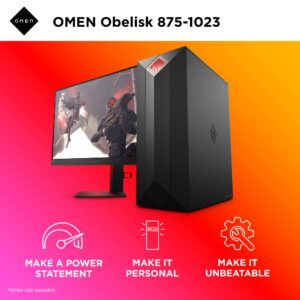 Omen by HP Obelisk Gaming Desktop Computer, 9th Generation Intel Core i9-9900K Processor, NVIDIA GeForce RTX 2080 SUPER 8 GB, HyperX 32 GB RAM, 1 TB SSD, VR Ready, Windows 10 Home (875-1023, Black)