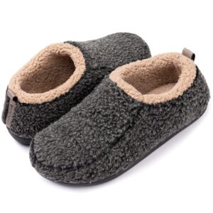 rockdove men's nomad slipper with memory foam, size 9.5-10.5 us men, black