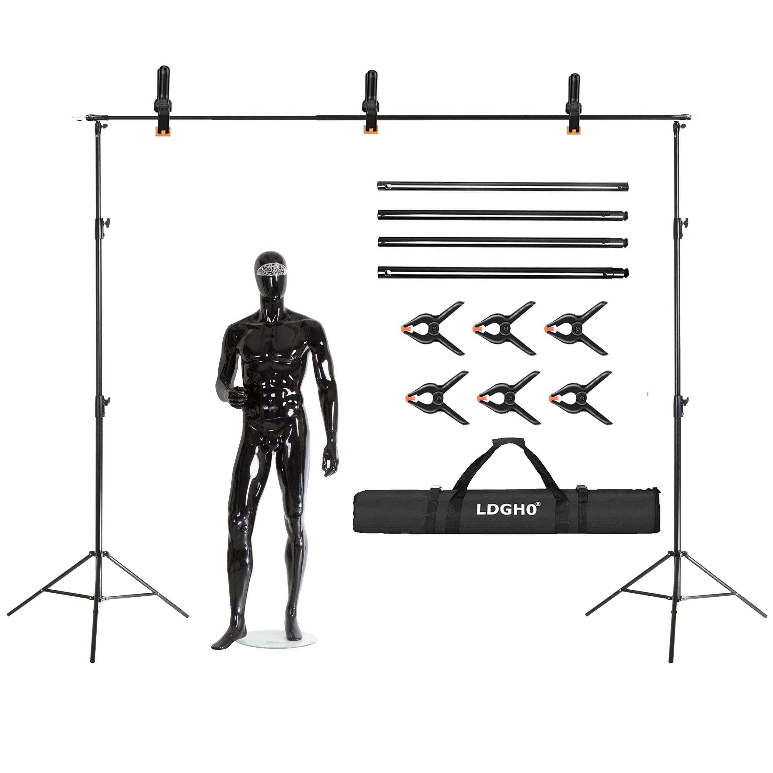 8.5 X 10FT/2.6 X 3M Background Stand Support System Kit with Carrying Case for Clamps and Canvas,for Photo Video Shooting