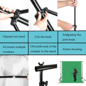 8.5 X 10FT/2.6 X 3M Background Stand Support System Kit with Carrying Case for Clamps and Canvas,for Photo Video Shooting