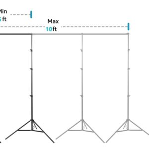 8.5 X 10FT/2.6 X 3M Background Stand Support System Kit with Carrying Case for Clamps and Canvas,for Photo Video Shooting