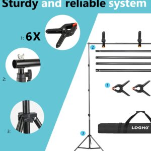 8.5 X 10FT/2.6 X 3M Background Stand Support System Kit with Carrying Case for Clamps and Canvas,for Photo Video Shooting