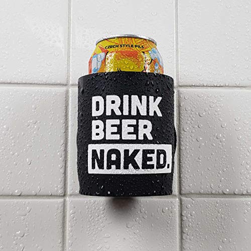 Drink Beer Naked - Shower Beer Holder for in Shower Use, Keeps Beer Cold and Hands Free