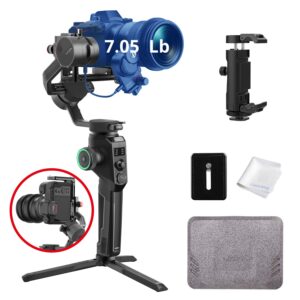 moza aircross 2 gimbal,3-axis professional stabilizer for dslr camera mirrorless camera with larger lens,easy setup intelligent mimic motion-control,max payload 7.05lb 12h running time