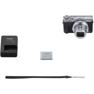 PowerShot G7 X Mark III 20.1MP 4K Digital Camera with 4.2X Optical Zoom Lens 24-100mm f/1.8-2.8 Silver + 16GB Memory Card Sunshine Kit