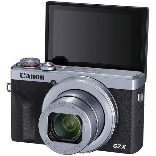 PowerShot G7 X Mark III 20.1MP 4K Digital Camera with 4.2X Optical Zoom Lens 24-100mm f/1.8-2.8 Silver + 16GB Memory Card Sunshine Kit
