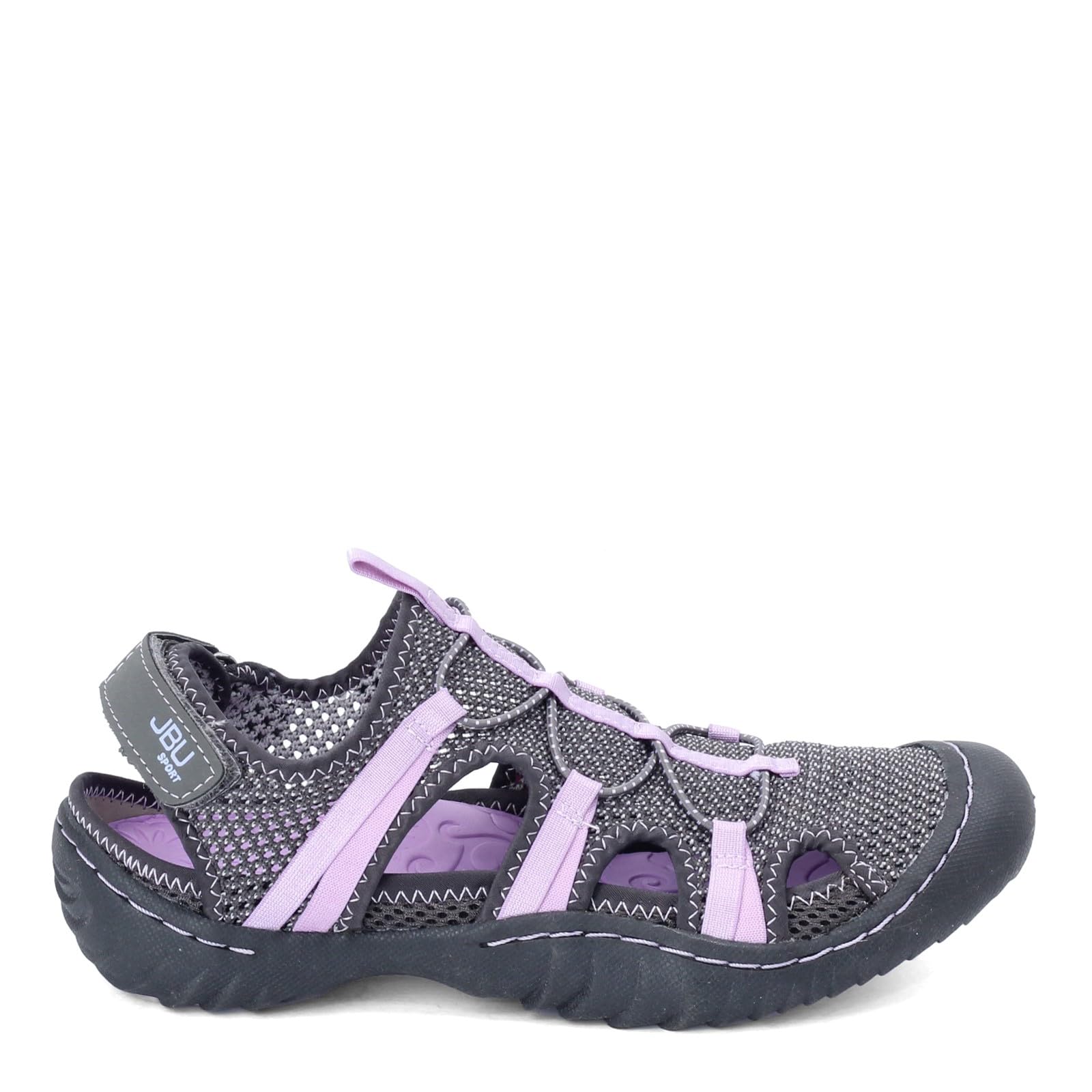 JBU by Jambu Women's Thunder Water Ready Fisherman Sandal, Grey/Lilac, 8.5 Medium US