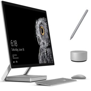 microsoft surface studio all-in-one 28" 4500x3000 touchscreen i5, 8gb ram 1tb hdd aio pc gtx 965m, pen, keyboard, mouse, win 10 pro (renewed)