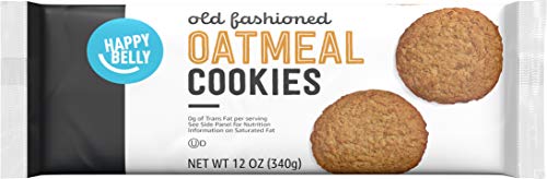 Amazon Brand - Happy Belly Old Fashioned Oatmeal Cookies, 12 ounce (Pack of 1)