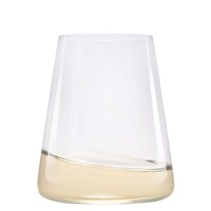 stolzle lausitz power german made crystal stemless white wine glass, set of 4